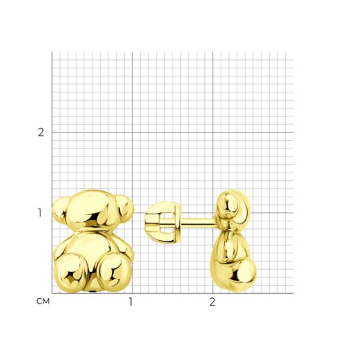 Серьги из золочёного серебра из серебро — вид 3