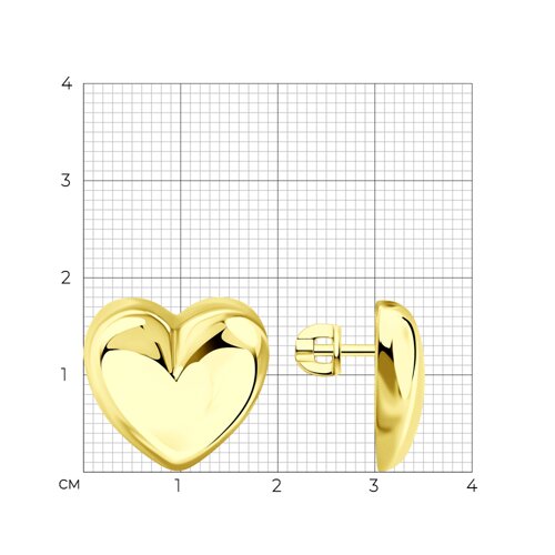 Серьги из золочёного серебра из серебро — вид 3