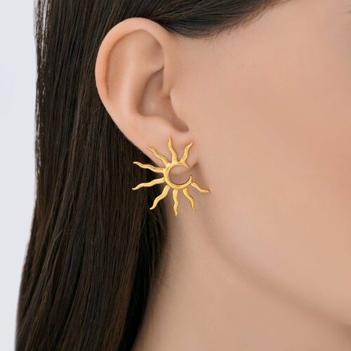 Серьги из золоченого серебра из серебро — вид 3