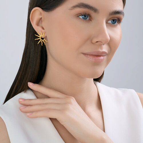 Серьги из золоченого серебра из серебро — вид 4