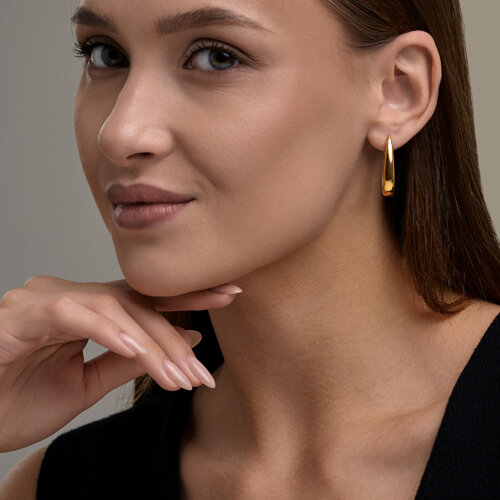 Серьги из золочёного серебра из серебро — вид 4