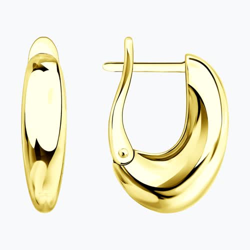 Серьги из золочёного серебра из серебро