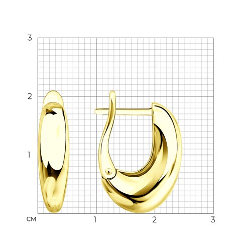 Серьги из золочёного серебра из серебро — вид 3