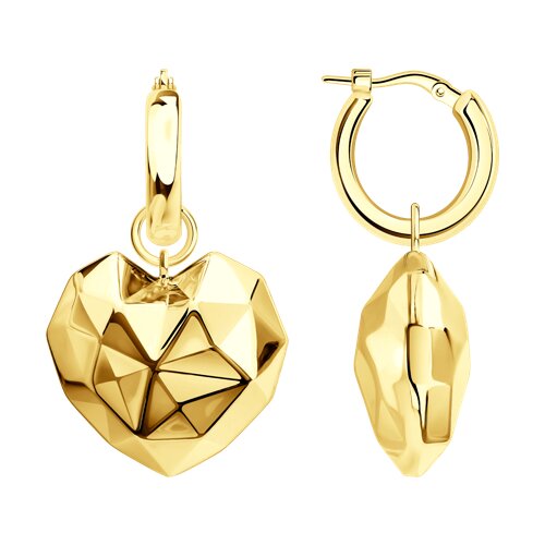 Серьги серебро, покрытие Вермель золото 999 пробы