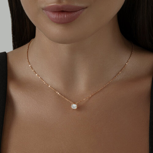 Подвеска из золочёного серебра с фианитом из серебро — вид 4