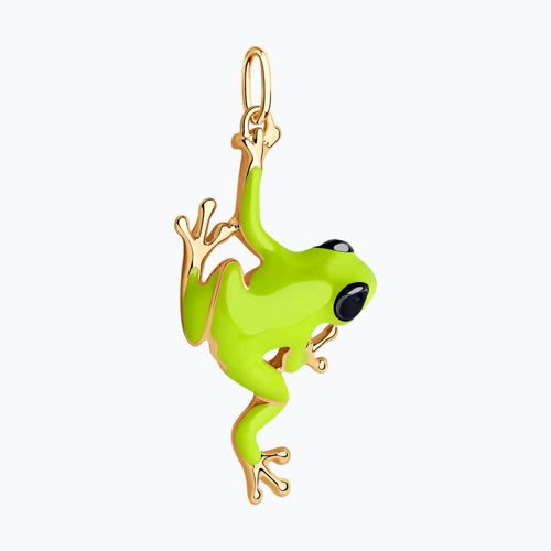 Подвеска из золочёного серебра с эмалью из серебро — вид 3