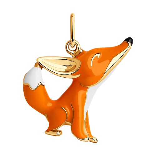 Подвеска из золочёного серебра с эмалью - видео