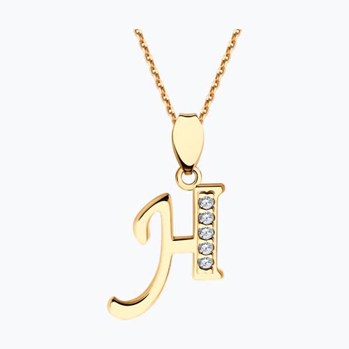 Подвеска из золочёного серебра с фианитами из серебро — вид 3