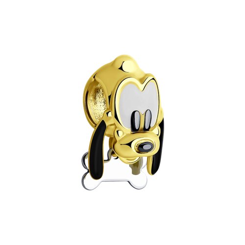 Подвеска-шарм  из золочёного серебра с эмалью из серебро