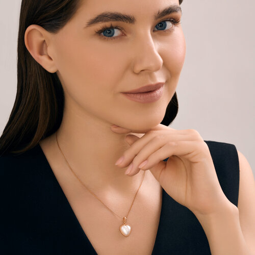 Подвеска из золочёного серебра с синтетическим жемчугом из серебро — вид 5