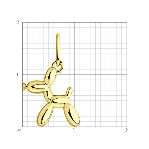 Подвеска из золочёного серебра из золочение желтое — вид 2