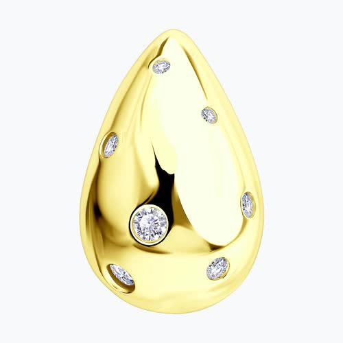 Подвеска из золочёного серебра с фианитами - видео на модели