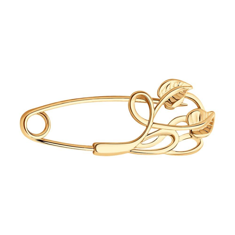 Брошь из золочёного серебра из серебро