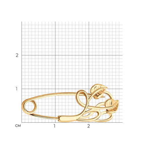 Брошь из золочёного серебра из серебро — вид 4