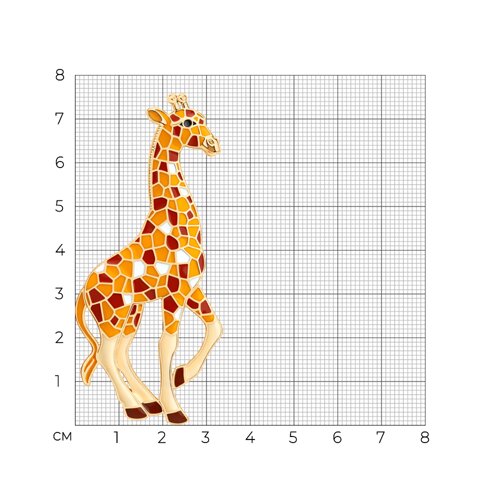 Брошь из золочёного серебра с эмалью из серебро — вид 5