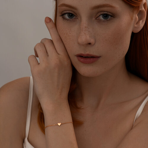 Браслет из золочёного серебра из золочение розовое — вид 3