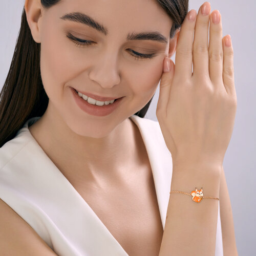 Браслет из золочёного серебра с эмалью из серебро — вид 5