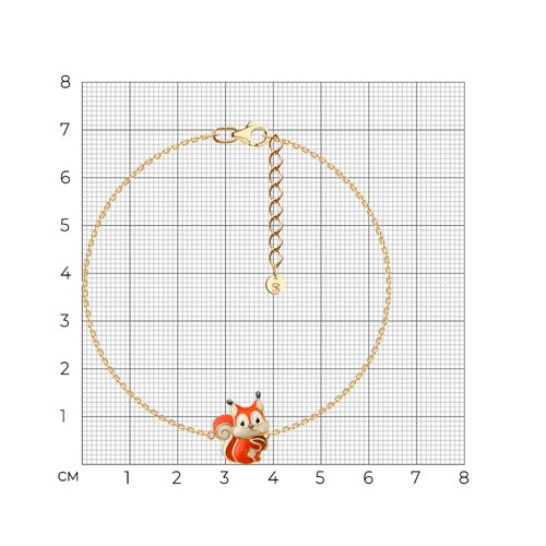 Браслет из золочёного серебра с эмалью из серебро — вид 6
