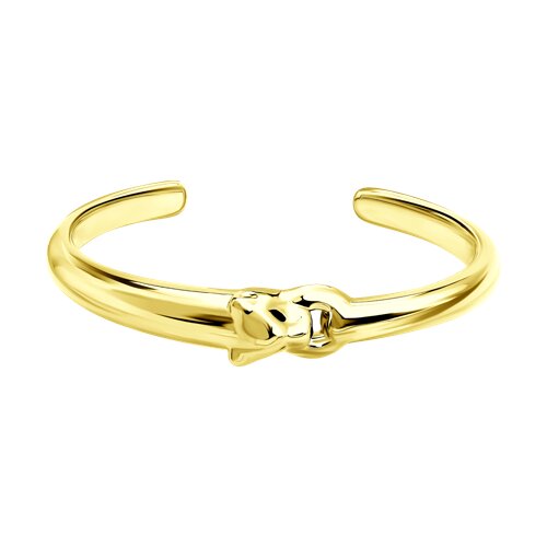 Браслет серебро, покрытие Вермель золото 999 пробы с эмалью