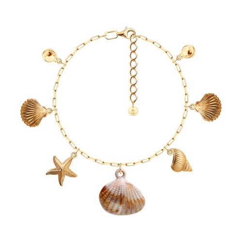 Браслет из золочёного серебра с акрилом - видео