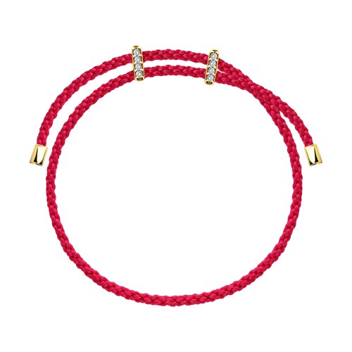 Браслет из золочёного серебра с фианитами - видео