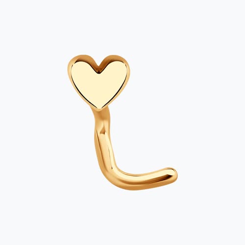 Пирсинг из золочёного серебра из серебро — вид 2