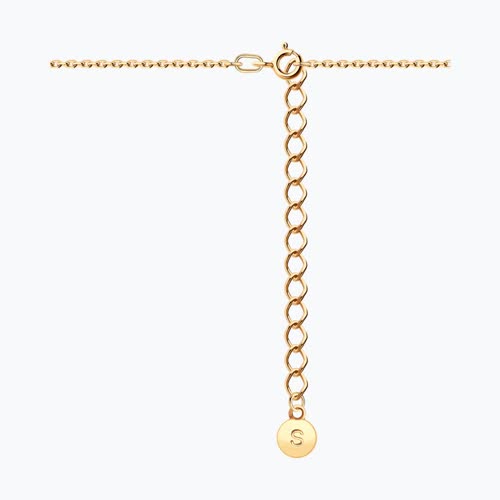 Колье из золочёного серебра с фианитом из золочение розовое — вид 4