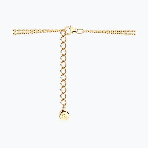 Колье из золочёного серебра с фианитами из золочение розовое — вид 5