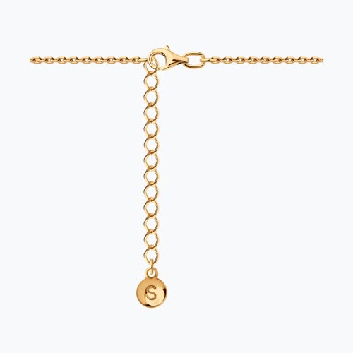 Колье из золочёного серебра с фианитами из серебро — вид 2