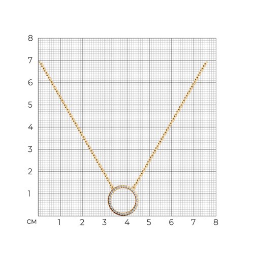 Колье из золочёного серебра с фианитами из серебро — вид 3