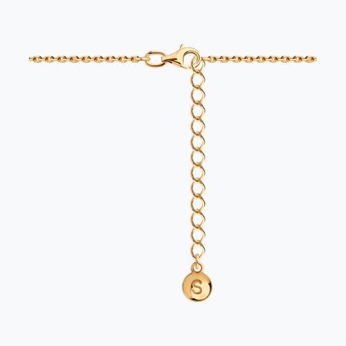 Колье из золочёного серебра с фианитами из серебро — вид 2