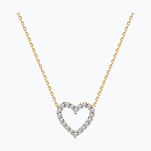 Колье из золочёного серебра с фианитами из серебро