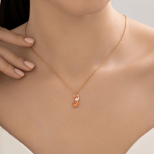 Колье из золочёного серебра с эмалью из серебро — вид 3