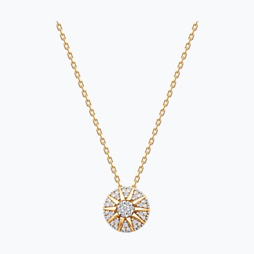 Колье из золочёного серебра с фианитами - видео на модели