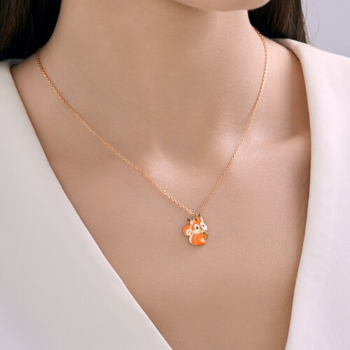 Колье из золочёного серебра с эмалью из серебро — вид 3