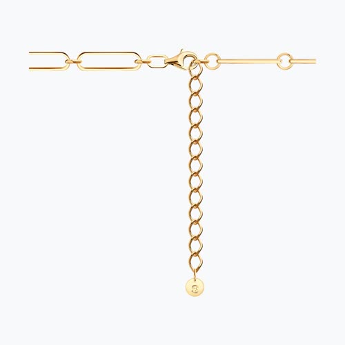 Колье из золочёного серебра с фианитами из серебро — вид 2