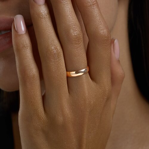 Обручальное кольцо из золочёного серебра из серебро — вид 4