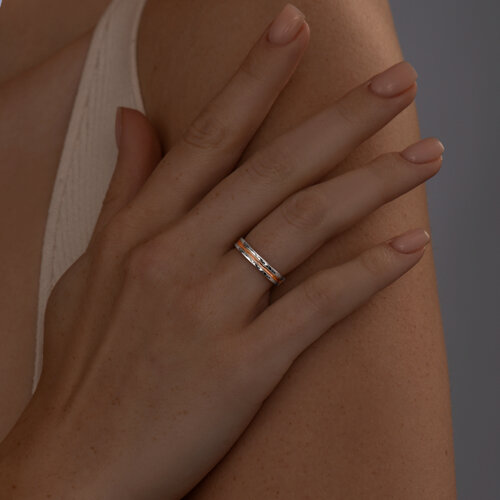 Обручальное кольцо из золочёного серебра из серебро — вид 2