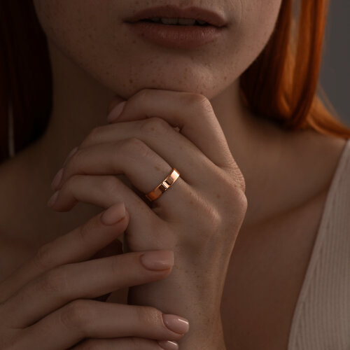 Обручальное кольцо из золочёного серебра из серебро — вид 2