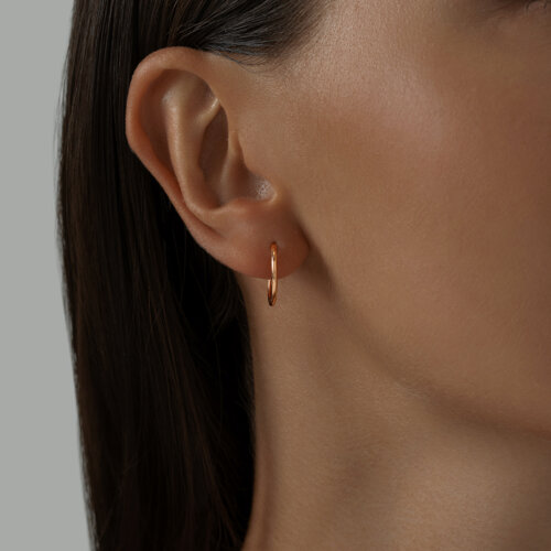 Серьги конго из золочёного серебра из серебро — вид 2