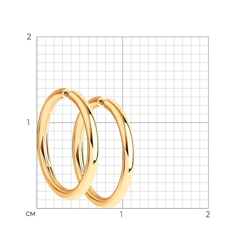 Серьги конго из золочёного серебра из серебро — вид 4