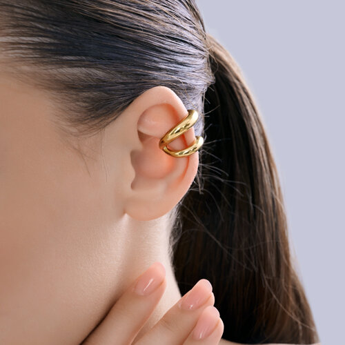 Серьга из золочёного серебра из золочение желтое — вид 2