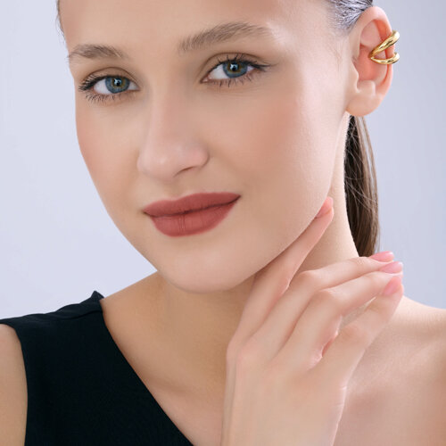 Серьга из золочёного серебра из золочение желтое — вид 3