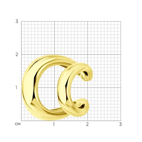 Серьга из золочёного серебра из серебро — вид 5