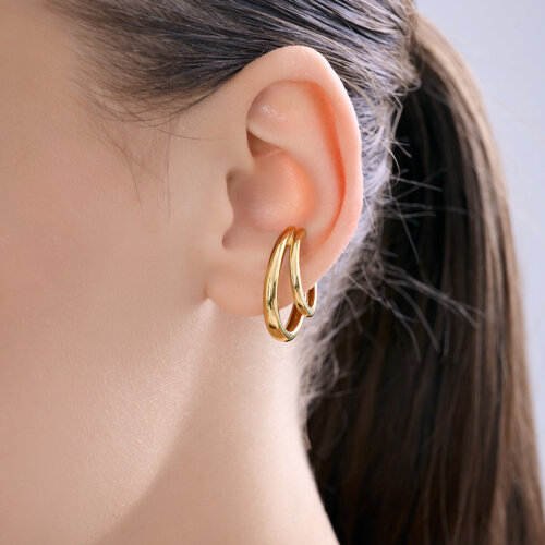 Серьга из золочёного серебра из серебро — вид 3