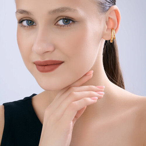 Серьга из золочёного серебра из серебро — вид 4