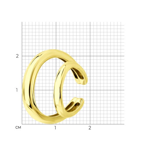 Серьга из золочёного серебра из серебро — вид 5