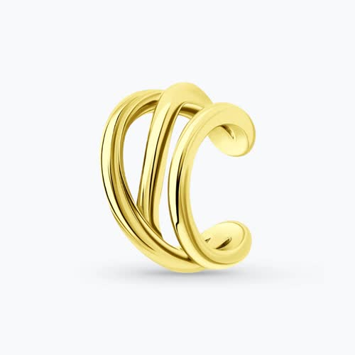 Серьга из золочёного серебра из серебро