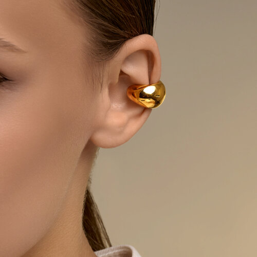 Серьга из золочёного серебра из золочение желтое — вид 2