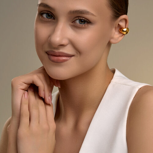 Серьга из золочёного серебра из золочение желтое — вид 3